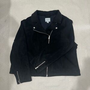 Black Suede Old Navy Moto Jacket